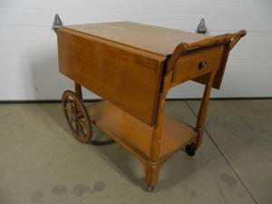 Cute Little Wood Cart  Table