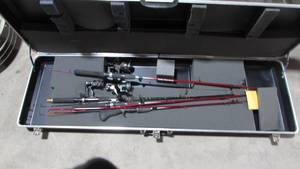 lot 63 image: Rod Holder with (2) Rod and Reels