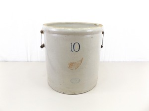 Antique Red Wing #10 Crock with Handles