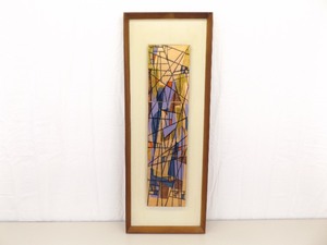 1960s Wood Framed Tile Wall Art