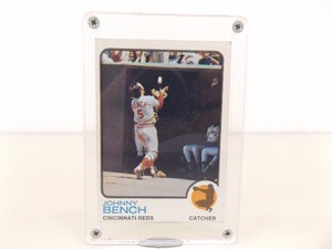 1973 Topps #380 Johnny Bench Baseball Card In Screwed Together Hard Case