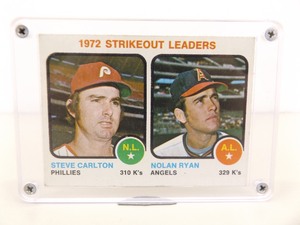 1973 Topps #67 Nolan RyanSteve Carlton Baseball Cards In Screwed Hard Case