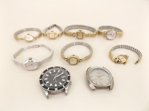 Lot of Vintage Wind Up Watches, Watch Faces, etc.