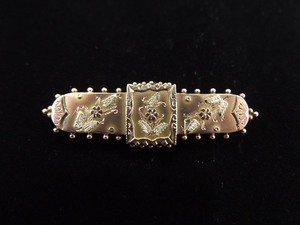 9k Yellow Gold Antique Art Nouveau Brooch