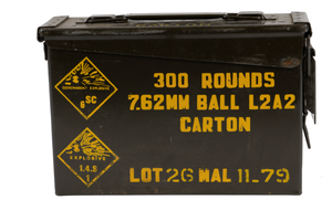 lot 131 image: Ammo Box with 300 Rounds of 7.62