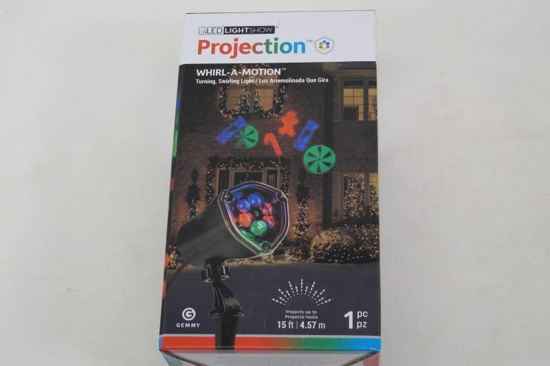 Gemmy 80751 LED Whirl-A-Motion Outdoor Light Show Projector BlueRedGreen