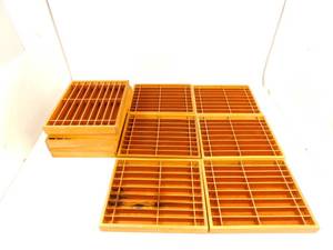 lot 83 image: 11 Collectible Small Slotted Printers Trays