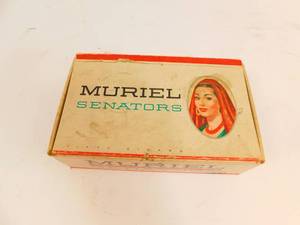 lot 93 image: Vintage Muriel Senators Cigar Box with Matchbooks