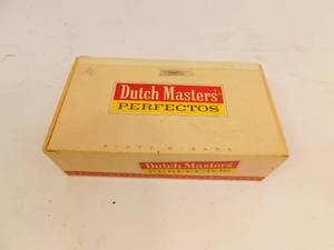 lot 95 image: Vintage Dutch Masters Perfectos Cigar Box with Matchbooks