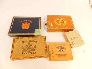lot 97 image: 5 Vintage Cigar Boxes