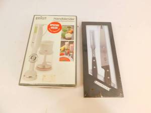 lot 113 image: BrAun Handblender  Forschner Carving Set