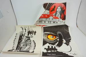 lot 48 image: Collectible Gordan Tonips 3 Signed Native American Posters Comanche 1996
