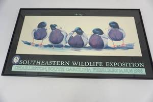 lot 49 image: Framed Southeastern Wildlife Duck Exposition Picture
