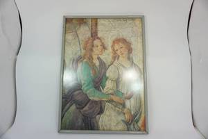 lot 50 image: Framed Musee du Louvre  Botticelli Picture