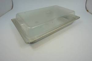 lot 52 image: Large Metal Food Container with Plastic Top