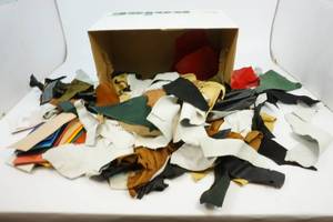 lot 54 image: Box of Leather PiecesSamples