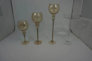 lot 66 image: 3 Tall Glass Home Decor
