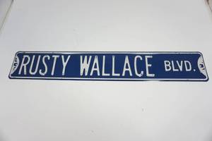 lot 74 image: Metal Rusty Wallace Sign