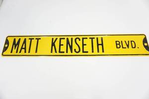 lot 76 image: Metal Matt Kenseth Blvd. Sign