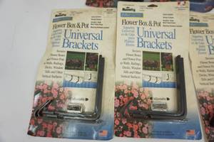 lot 143 image: 7 New Novelty Universal Flower Box & Pot Brackets