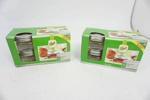 lot 205 image: New 2 Boxes of Ball Half Pint Jars - Collection Elite Design Series (Wide Width)