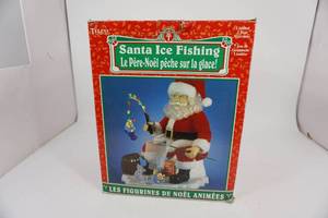 lot 218 image: Large Telco Santa Ice Fishing Figure