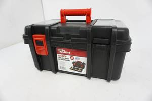 lot 220 image: Hyper Tough 16-Inch Toolbox with Lid Organizers