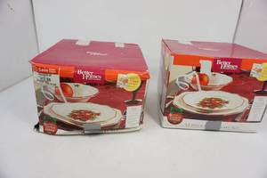 lot 221 image: 2 Better Homes & Gardens 12-Piece Poinsettia Dinnerware Sets (Holiday Limited Edition 2010)