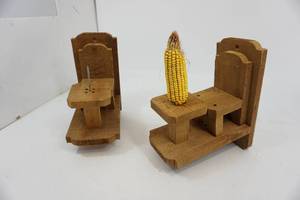 lot 234 image: 2 Wood Squirrel Feeders