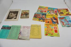 lot 238 image: Vintage BooksMagazine45sBooks with 45rpm Records