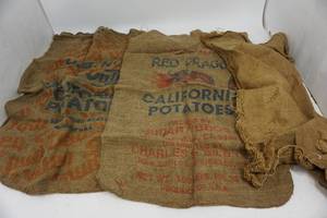 lot 240 image: 3 Old Gunny Sacks