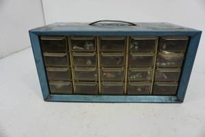 lot 255 image: Small Metal Organizing Cabinet