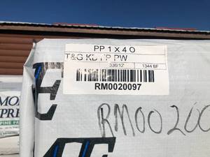 lot RM0020097 image: 1x4x12 Centermatch Tongue & Groove OUTS