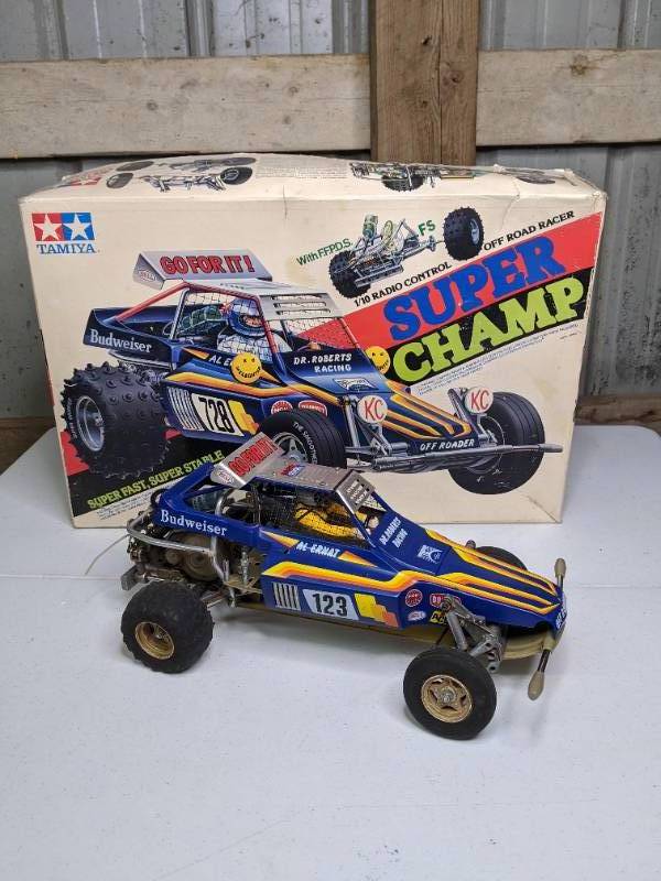 Vintage 1980s Tamiya Super Champ Radio Control Off Road Racer in
