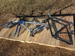 lot 105 image: (3) Mountain Bike Frames