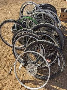 lot 128 image: Assorted Bike Rims and Tires