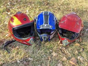 lot 133 image: (3) Motocross Helmets
