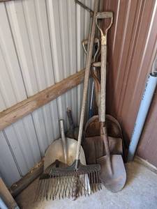 lot 201 image: Shovels and Rakes...