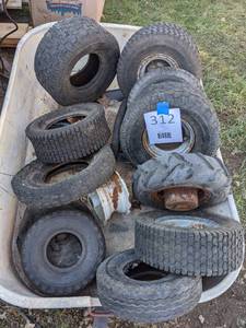 lot 312 image: Assorted Riding Mower Tires