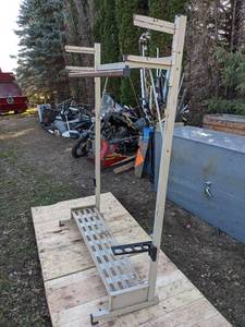 lot 315 image: Steel Coat Rack with Umbrella Holders