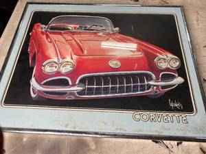 lot 35 image: Framed Corvette Print