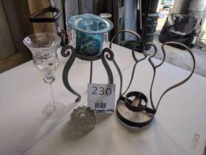 lot 230 image: Assorted Candle Holders