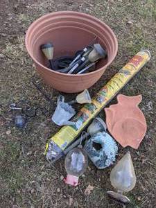 lot 256 image: Weed Block, Solar Lights, & Misc. Outdoor Goods