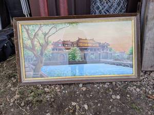 lot 260 image: Original Framed Painting of Vietnamese Landscape