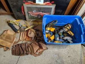 lot 67 image: Lot of Power Tools and Tool Belts
