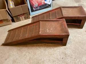 lot 374 image: Pair of Metal Car Ramps