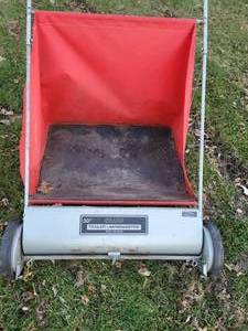 lot 270 image: Sears 30 Tow Behind Trailer Lawnsweeper
