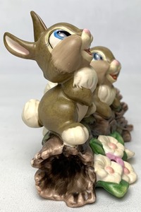 lot 8 image: Disney Collectible WDCC Hello, Hello There Thumpers 2 Sisters from Bambi