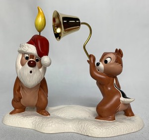lot 85 image: Disney Collectible WDCC Little Mischief Makers (Chip and Dale) Figurine Set from Plutos Christmas Tree