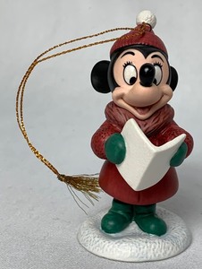lot 86 image: Disney Collectible WDCC Caroler Minnie Ornament from Plutos Christmas Tree